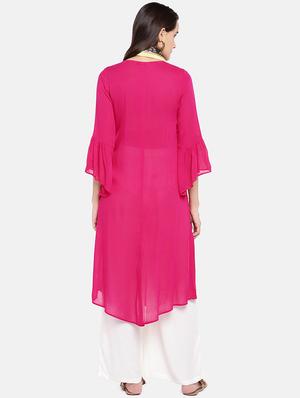 solid asymmetric kurta - 16545075 - Standard Image - 3