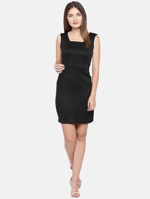 square neck solid bodycon dress - 16545215 - Standard Image - 4