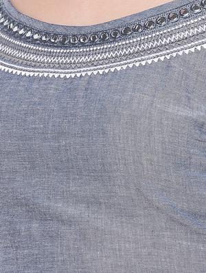 embroidered solid blouse - 16545238 - Standard Image - 5