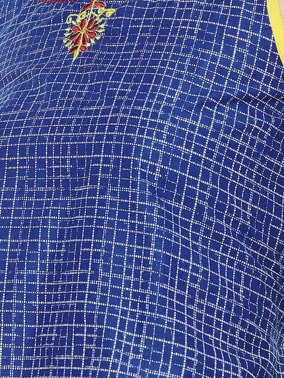 blue cotton embroidered blouse - 16545281 - Zoom Image - 5