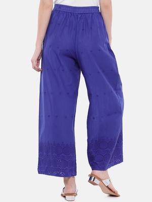 blue cotton palazzo - 16545389 - Standard Image - 3
