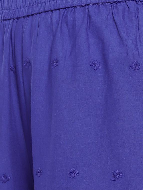 blue cotton palazzo - 16545389 - Zoom Image - 5