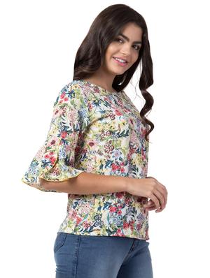 bell sleeved floral top - 16545438 - Standard Image - 2
