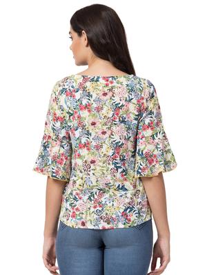 bell sleeved floral top - 16545438 - Standard Image - 3