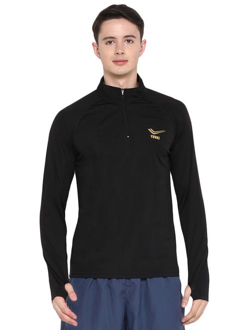 black solid raglan t-shirt - 16545976 - Standard Image - 1