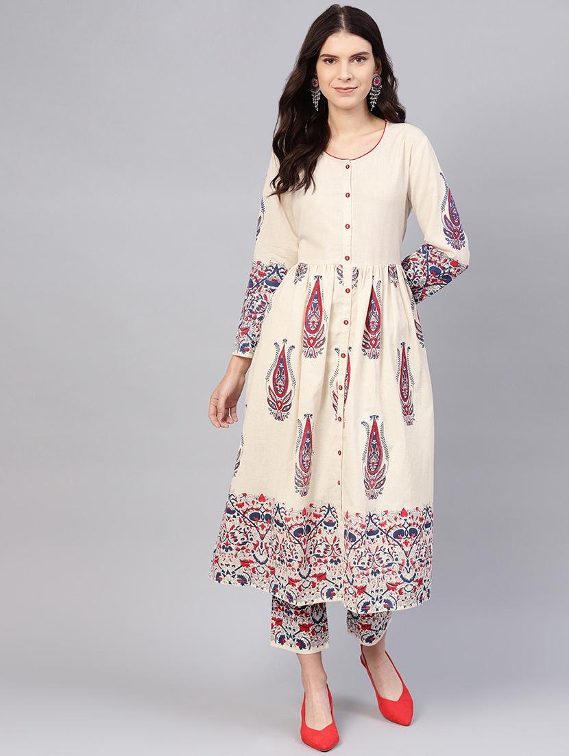 printed kurta pant set - 16546087 - Zoom Image - 1