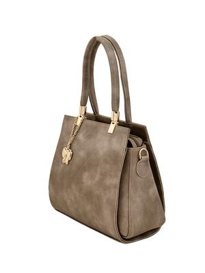 brown leatherette (pu) regular handbag - 16546108 - Standard Image - 4