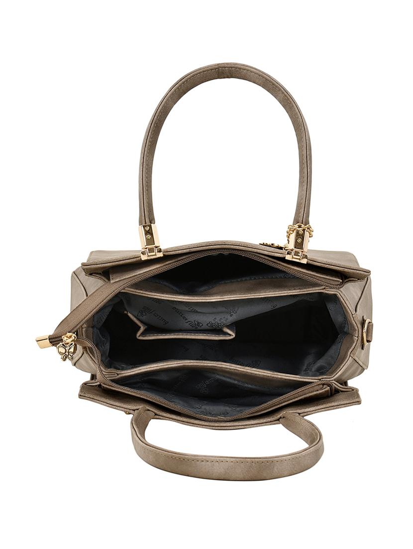 brown leatherette (pu) regular handbag - 16546108 - Zoom Image - 3