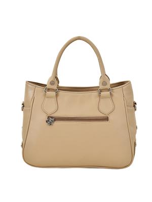 beige leatherette (pu) regular handbag - 16546115 - Standard Image - 2