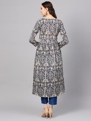 floral a-line kurta - 16546571 - Standard Image - 3