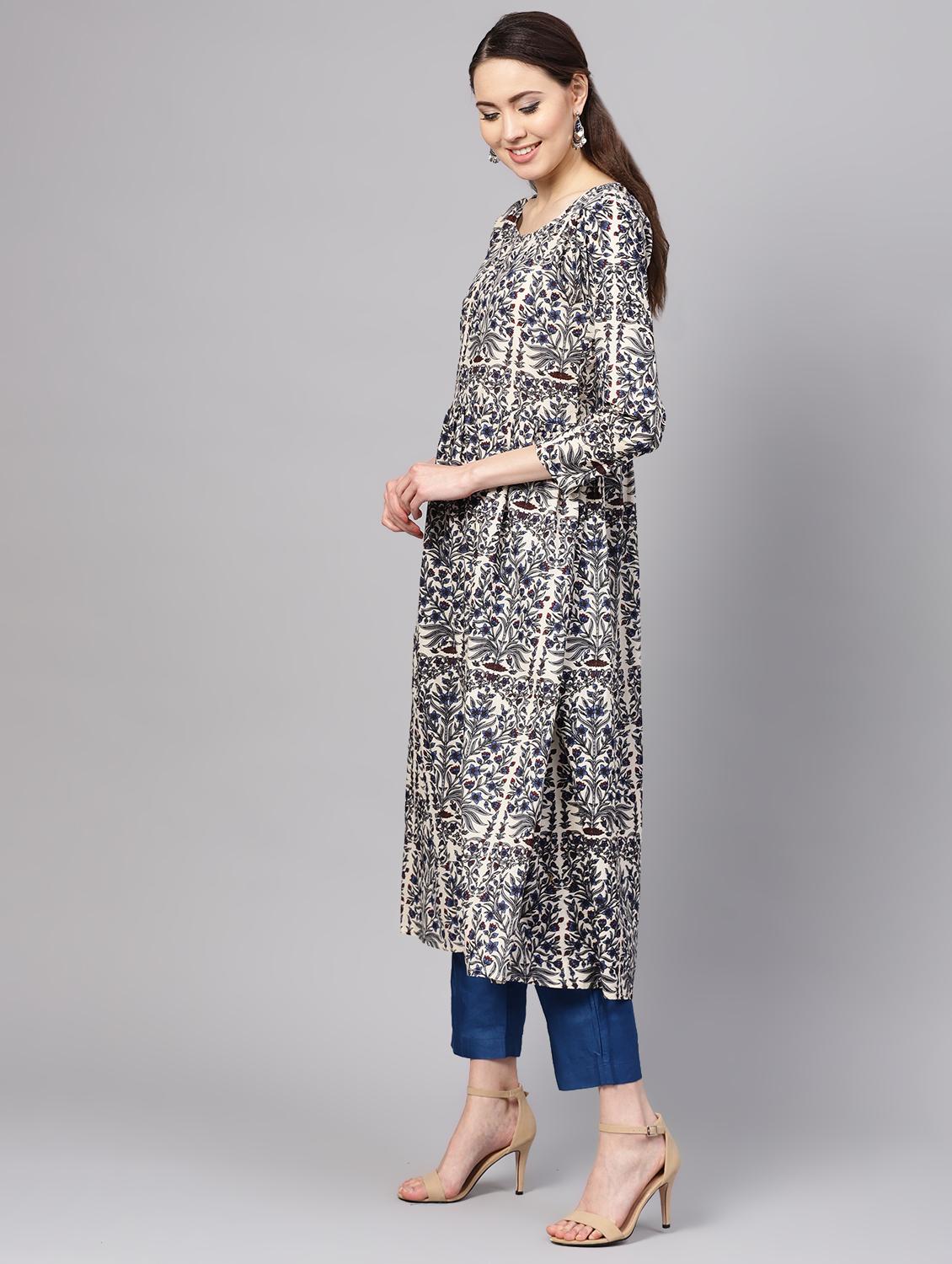 floral a-line kurta - 16546571 - Zoom Image - 2