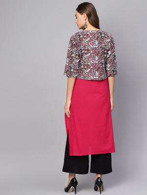 solid straight kurta - 16546577 - Standard Image - 3