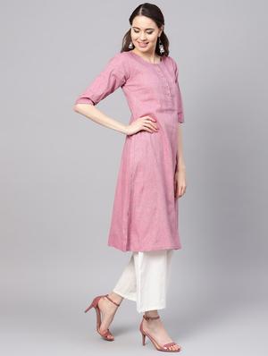 solid straight kurta - 16546582 - Standard Image - 2