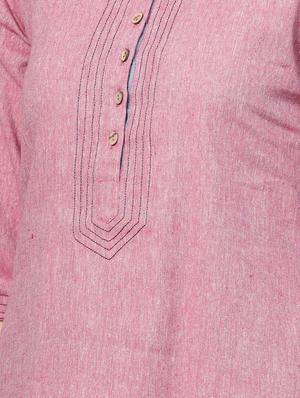 solid straight kurta - 16546582 - Standard Image - 4