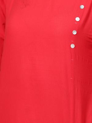 solid straight kurta - 16546586 - Standard Image - 4