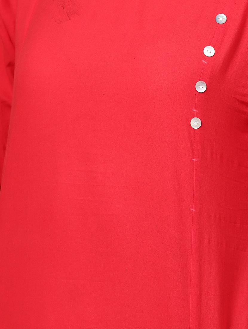 solid straight kurta - 16546586 - Zoom Image - 4