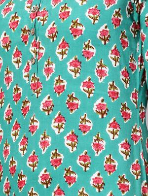 floral straight kurta - 16546592 - Standard Image - 4