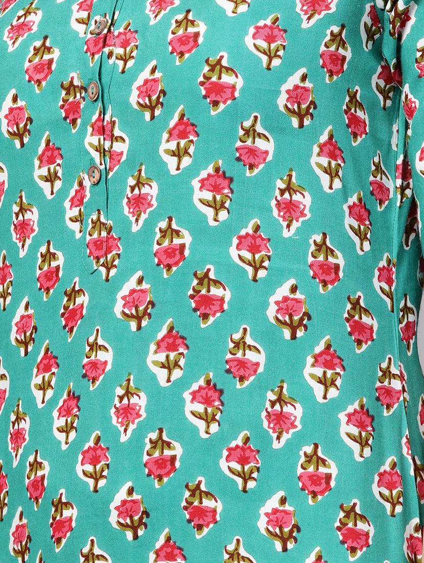 floral straight kurta - 16546592 - Zoom Image - 4