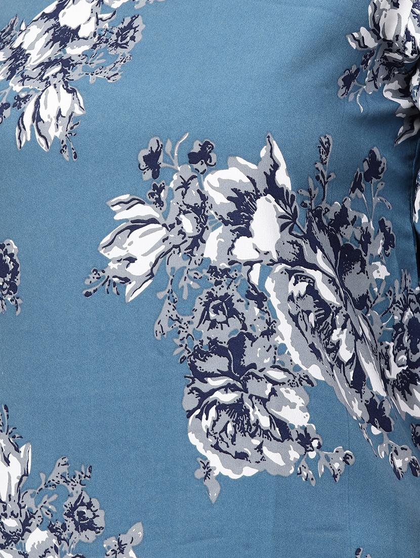 tie up sleeved floral a-line dress - 16546610 - Zoom Image - 4