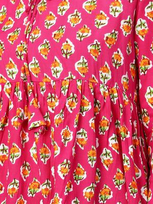 tie up neck block print top - 16546613 - Standard Image - 5