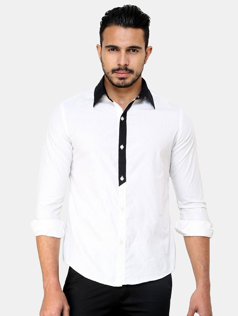 white solid casual shirt - 16546898 - Zoom Image - 1
