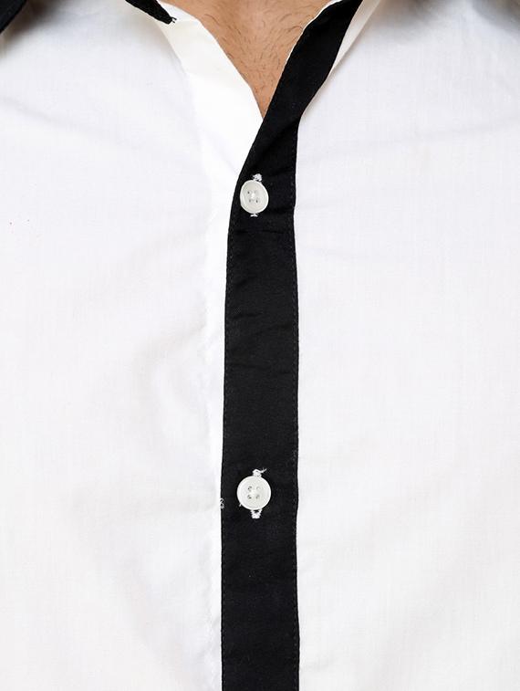 white solid casual shirt - 16546898 - Zoom Image - 5