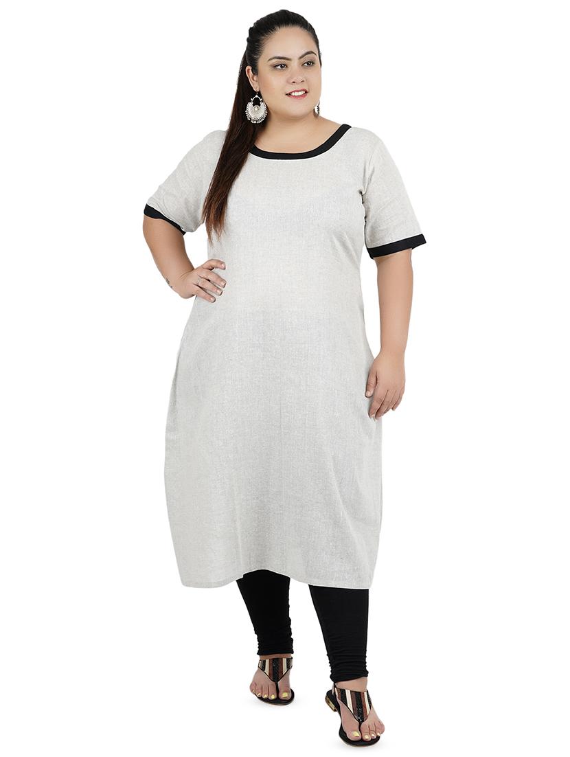 solid straight kurta - 16547856 - Zoom Image - 1