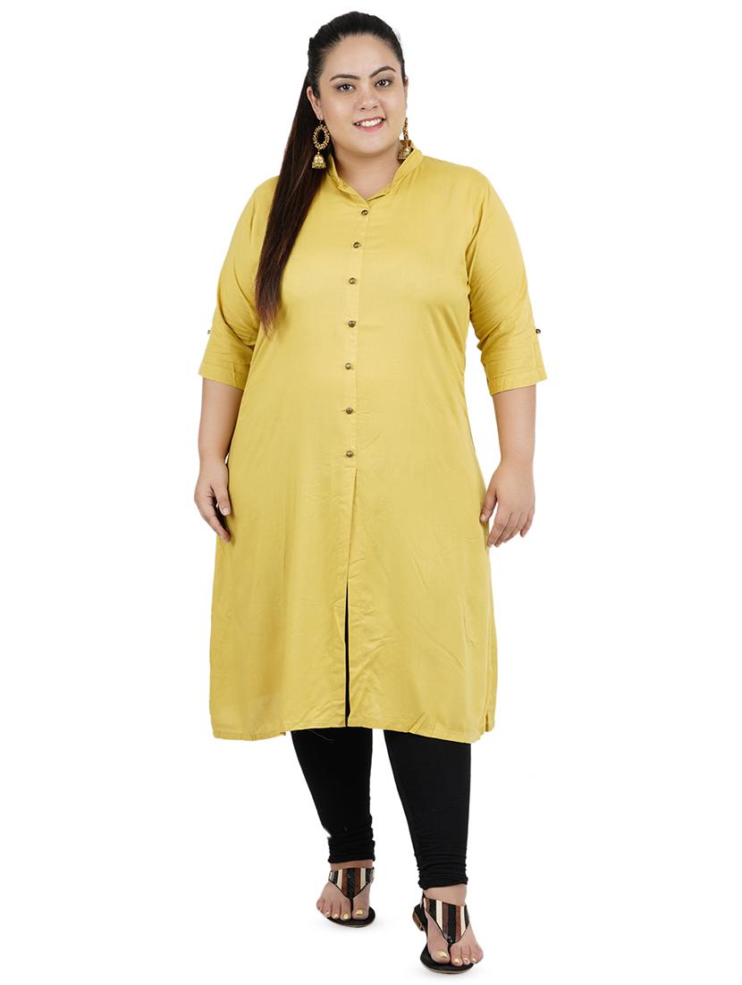 solid straight kurta - 16547860 - Zoom Image - 1