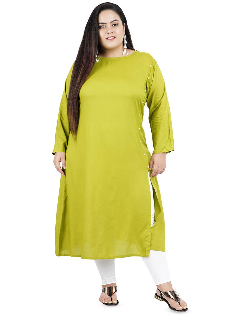 solid straight kurta - 16547861 - Zoom Image - 1
