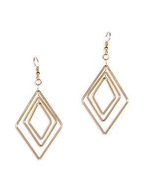 gold zinc drop earring - 16548103 - Standard Image - 2