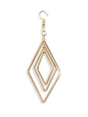 gold zinc drop earring - 16548103 - Standard Image - 3