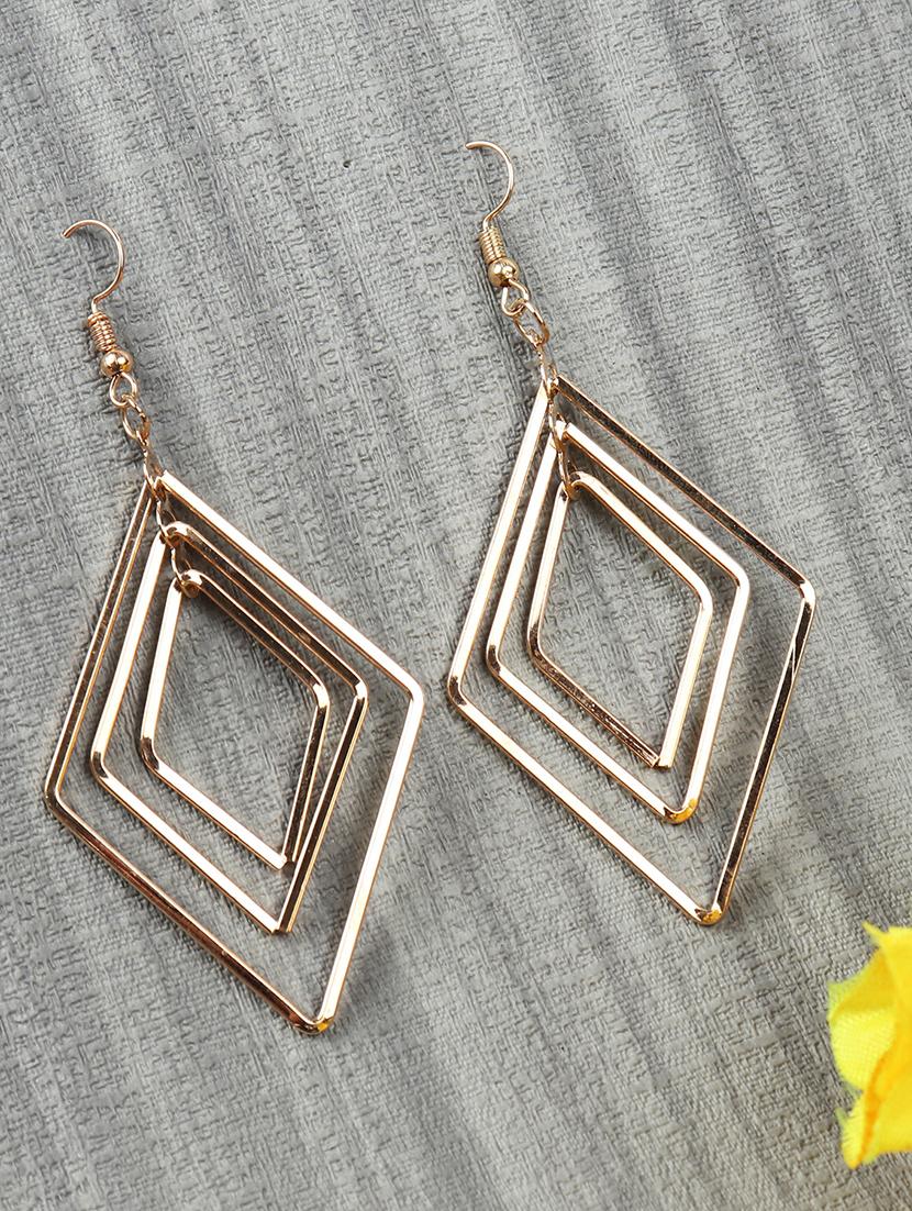 gold zinc drop earring - 16548103 - Zoom Image - 1
