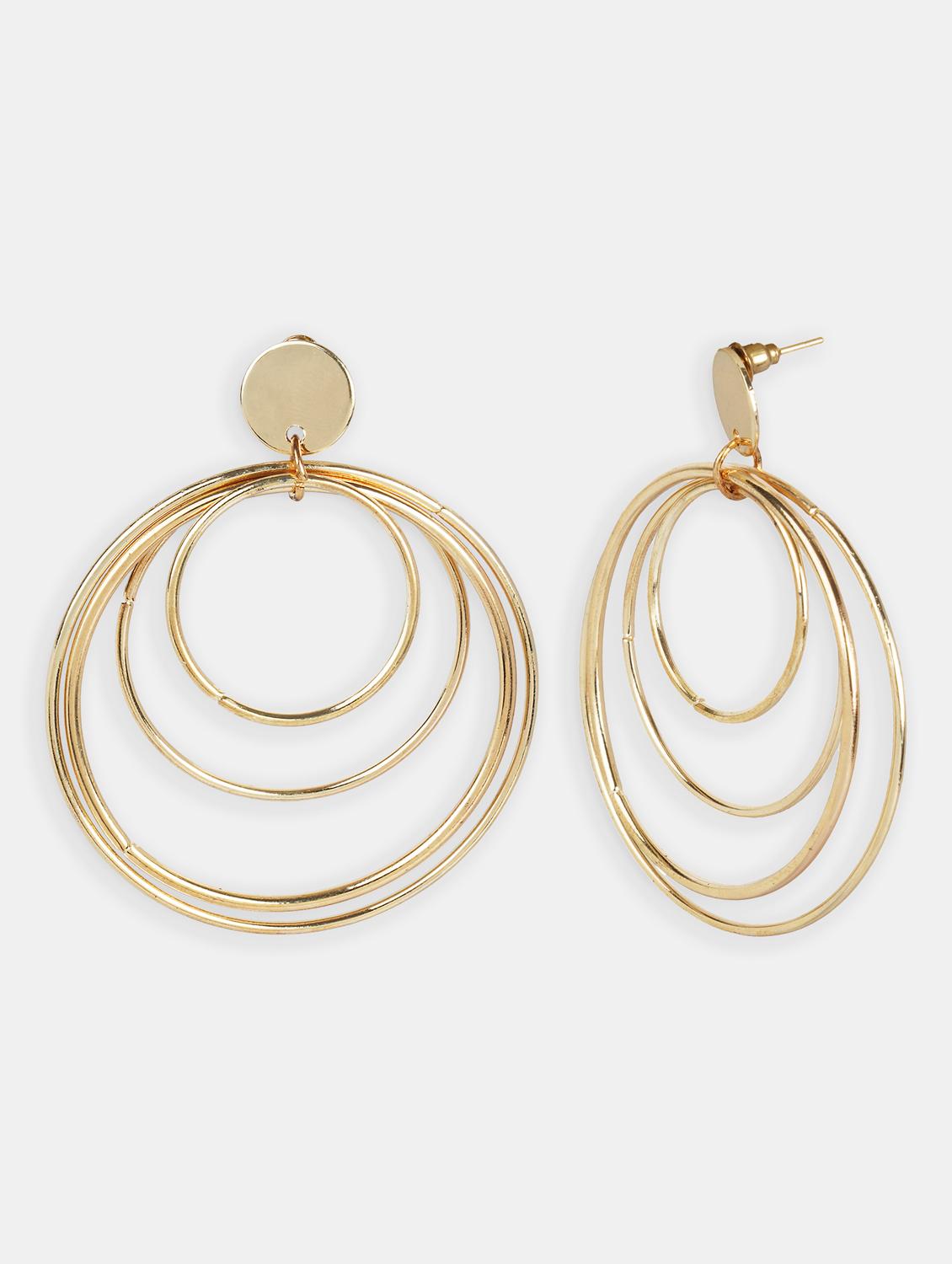 gold copper drop earring - 16548104 - Zoom Image - 2