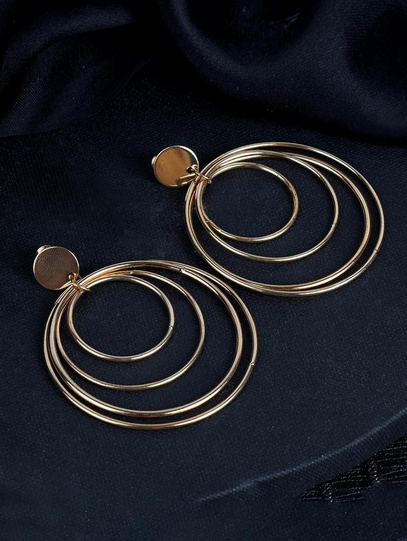 gold copper drop earring - 16548104 - Zoom Image - 3