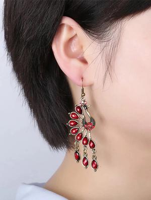 pink zinc drop earring - 16548119 - Standard Image - 2