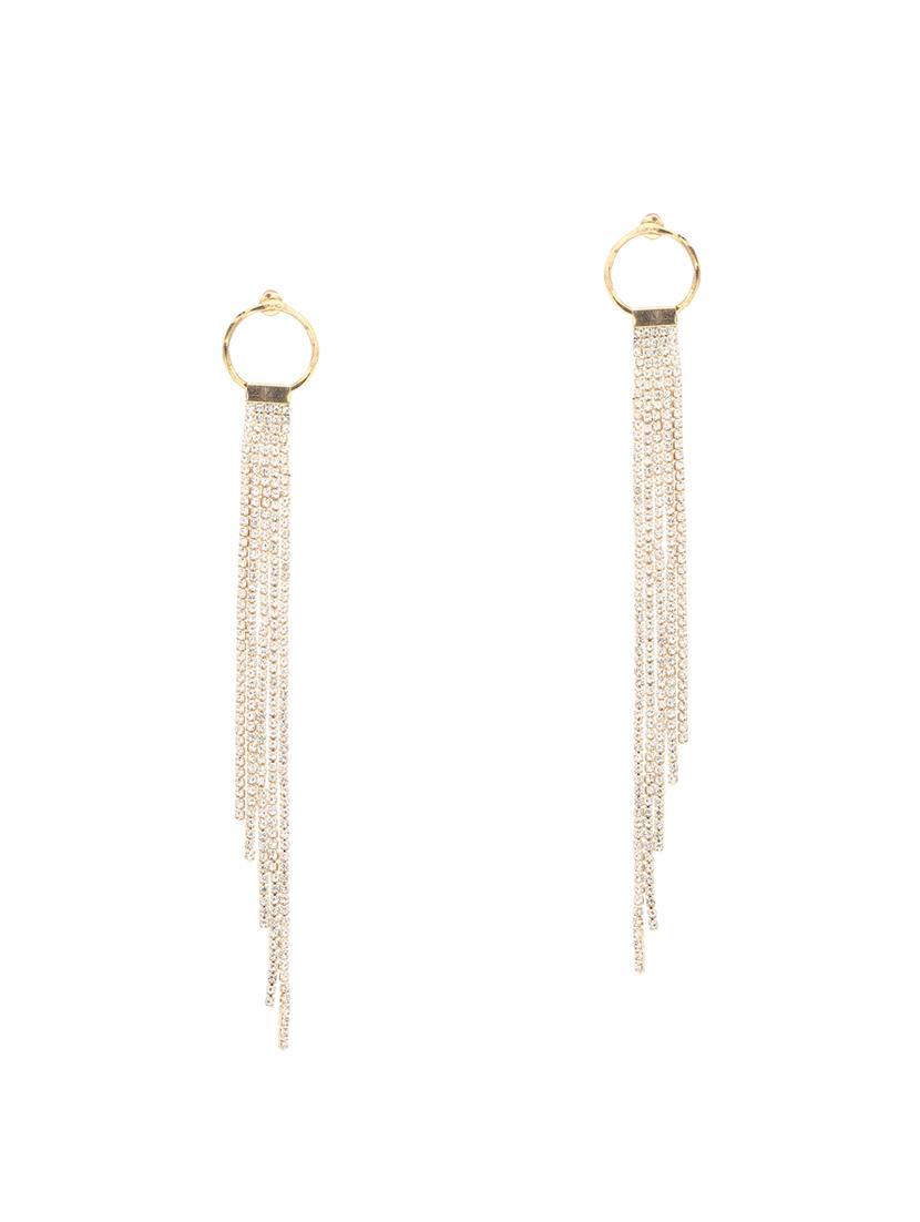 gold crystal drop earring - 16548126 - Zoom Image - 1