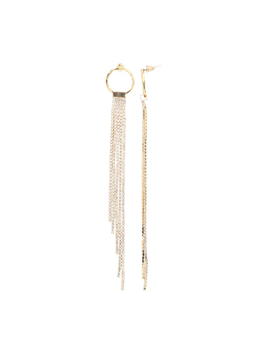 gold crystal drop earring - 16548126 - Zoom Image - 2