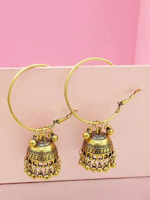 gold zinc balli earring - 16548132 - Standard Image - 1