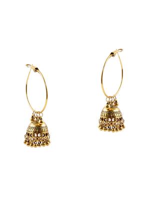 gold zinc balli earring - 16548132 - Standard Image - 2