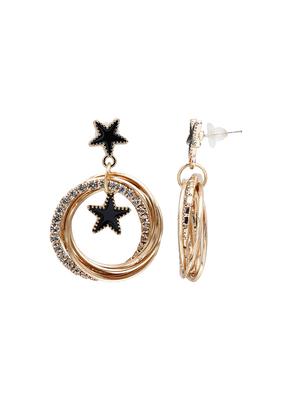 gold crystal drop earring - 16548144 - Standard Image - 2