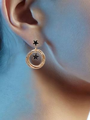 gold crystal drop earring - 16548144 - Standard Image - 3