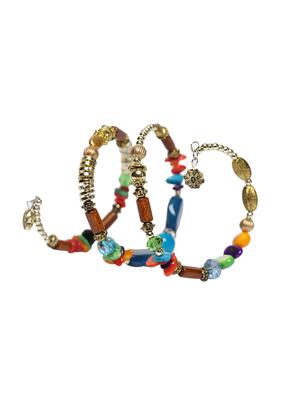 multi colored crystal beaded bracelet - 16548211 - Standard Image - 3