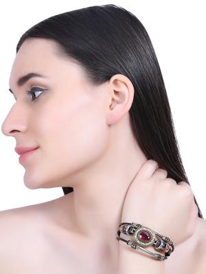 brown zinc links bracelet - 16548213 - Standard Image - 5