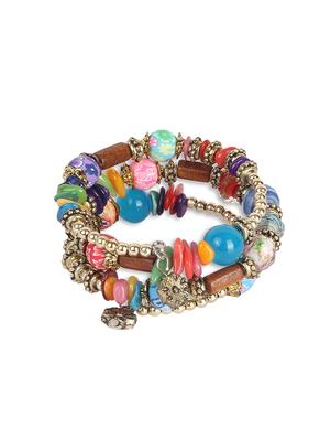 multi colored glass beaded bracelet - 16548220 - Standard Image - 3