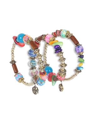 multi colored glass beaded bracelet - 16548220 - Standard Image - 4