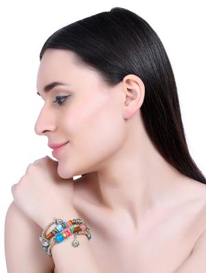 multi colored glass beaded bracelet - 16548220 - Standard Image - 5