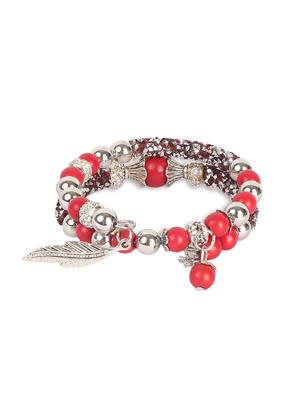 red zinc beaded bracelet - 16548222 - Standard Image - 3