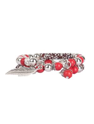 red zinc beaded bracelet - 16548222 - Standard Image - 4