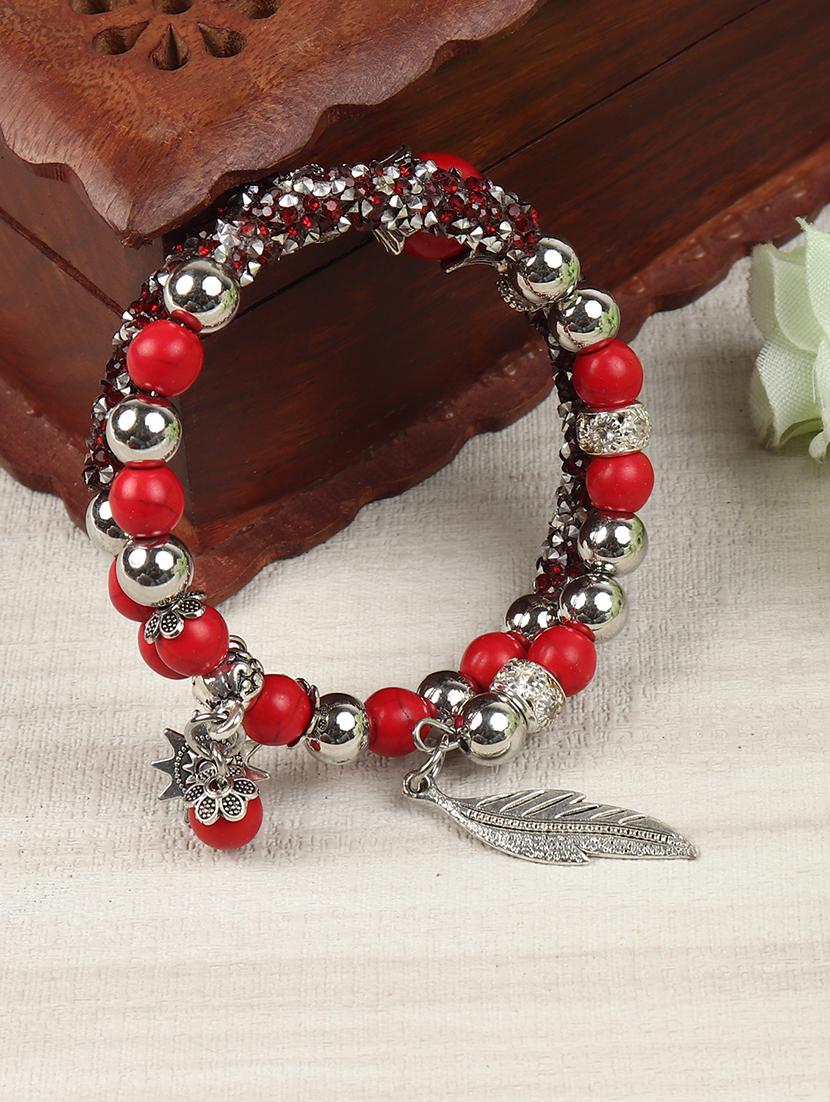 red zinc beaded bracelet - 16548222 - Zoom Image - 1