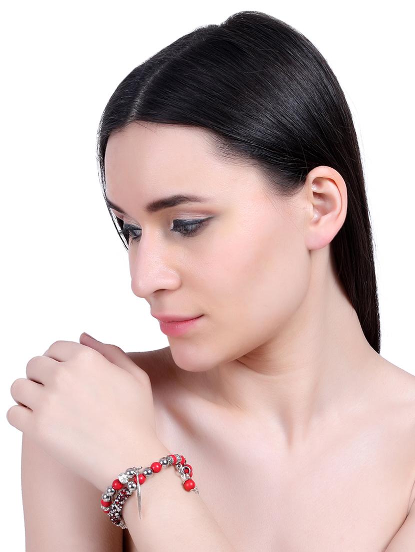 red zinc beaded bracelet - 16548222 - Zoom Image - 5